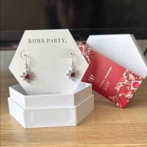 Bomb Party July Birthday Earrings Sparkle Lights the Ways